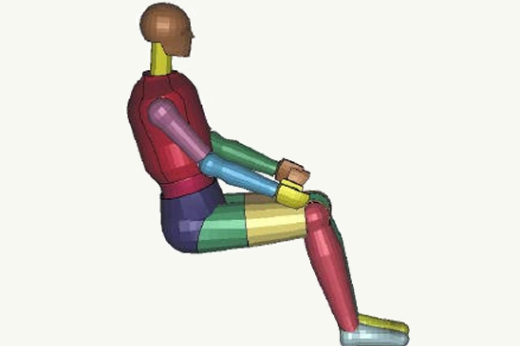 Development of an LS-DYNA Occupant Model for use in Crash Analyses of Roadside Safety Features