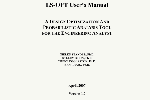 LS-OPT Users Manual