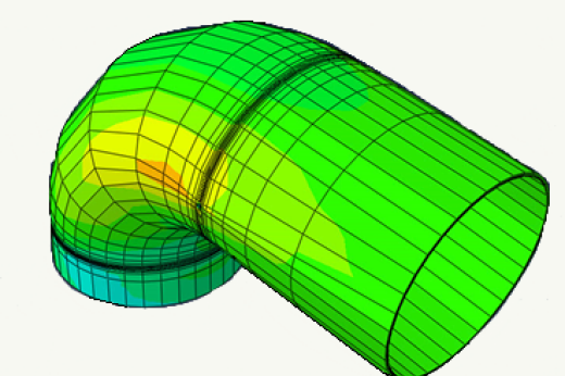 Uncertainty Quantification of Stresses in a Cracked Pipe Elbow Weldment 